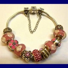 murano bracelet..Pink.